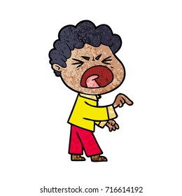 hombre furioso de caricatura