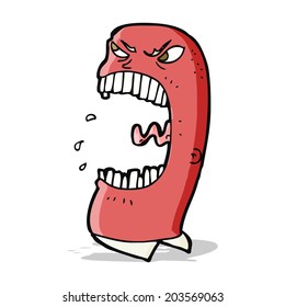 cartoon furious man shouting