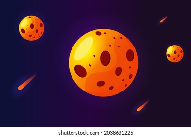 Cartoon galaxy outer space background vector image