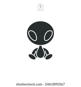 cartoon game Alien Icon symbol vector illustration isolated on white background