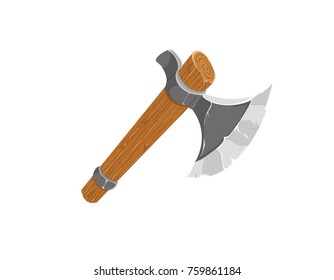 Cartoon game Axe. Vector illustration.
