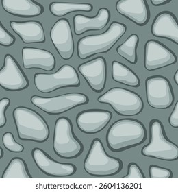 Cartoon game ground texture forming a seamless pattern, ideal for creating a stylized and engaging visual experience in video games, animations, or other graphic design projects