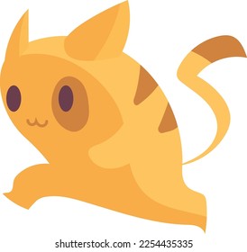 Cartoon game monster. Cute japanese electric mouse