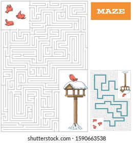 Cartoon game puzzle with solution. Hand draw vector illustration with separate layers.