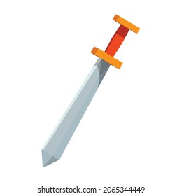 cartoon game sword, Cartoon sword for game on white background, vector illustration