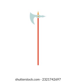 Espada de juego de caricatura sobre fondo blanco. Diseño de caricaturas de armas antiguas de espadas caballero cruzadas