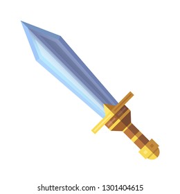 Cartoon game sword. Vector illustration. 