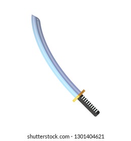 Cartoon game sword. Vector illustration. 