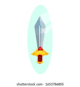 La espada del juego de caricaturas. Ilustración vectorial.