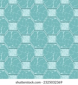 Textura del juego de dibujos animados, patrón sin soldadura de la superficie del hielo. Paredes de activos de juego y fondo del entorno.