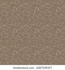 Textura de juego de dibujos animados, rocas, suciedad y superficie de tierra sin costura. Pared de activos de juego y fondo del entorno.