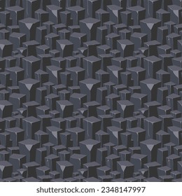 Cartoon game texture, rocks, dirt and ground surface seamless pattern. Game asset wall and environment background.