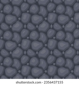 Cartoon game texture, rocks, dirt and ground surface seamless pattern. Game asset wall and environment background.