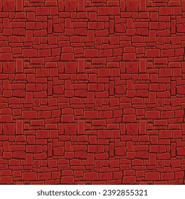 Textura de juego de dibujos animados, rocas, suciedad y superficie de tierra sin costura. Pared de activos de juego y fondo del entorno.