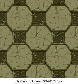 Cartoon-Spieltextur, Felsen und Boden-Oberfläche nahtlose Muster. Game Asset Wand und Hintergrund.