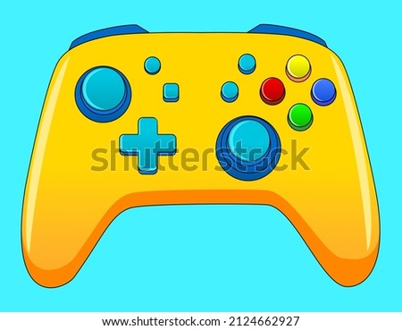 cartoon gamepad, suitable for stickers, clothes, printable