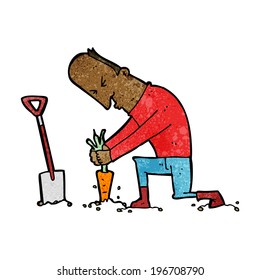 Cartoon-Gärtner