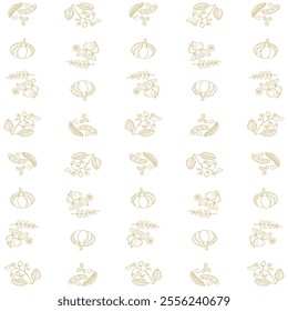 Cartoon of gardening doodle pattern