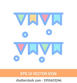 Cartoon Garlands icon vector design. Carnival symbol for your website design, logo, app, UI. Eps10 vector illustration.