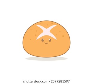 cartoon garlic bread korean food illustration 