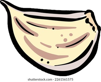 Cartoon Garlic Bulb Illustration Vector