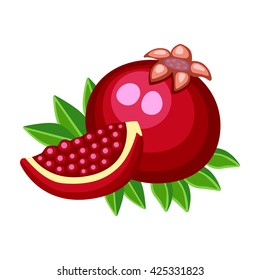 Cartoon garnet on a white background. Garnet Icon in Color. Vector illustration