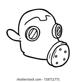 cartoon gas mask
