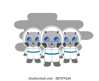 cartoon gas mask illustration .vector art