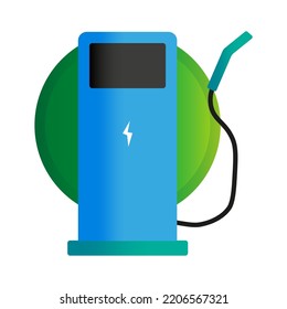 Cartoon gas station icon. Vector illustration. Stock image. 