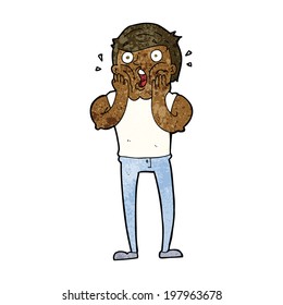 cartoon gasping man