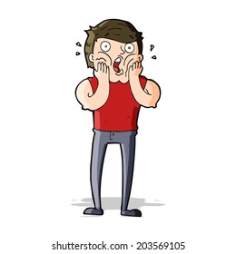 Cartoon Gasping Man Stock Vector (Royalty Free) 203569105 | Shutterstock