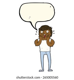 cartoon gasping man with speech bubble