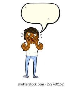 cartoon gasping man with speech bubble