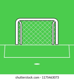 Cartoon gate. Penalty kick. Vector Flat design