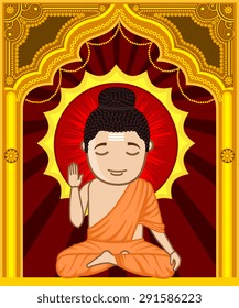 Cartoon Gautam Buddha