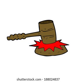 tira de gavel de dibujos animados