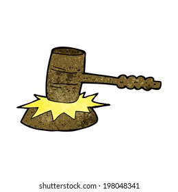 tira de gavel de dibujos animados