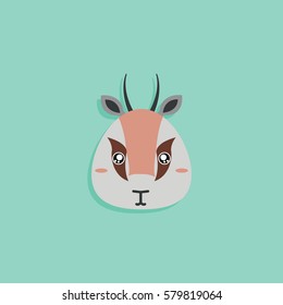 Cartoon gazelle face