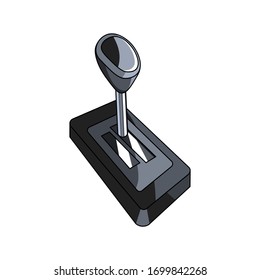 caja de cambios en perspectiva aislada en ilustración blanca, vectorial