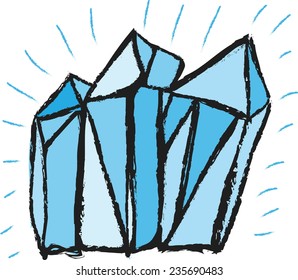 Cartoon gems and diamonds vector icon