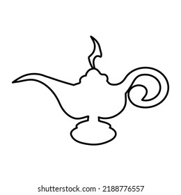 Cartoon genie lamp 