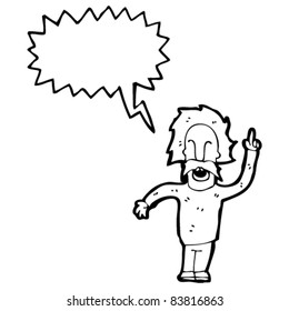 cartoon genius with an idea