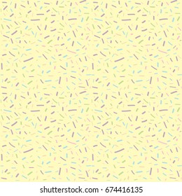 Cartoon geometric hand drawn pattern seamless.  abstract confetti background Vector illustration for  greeting card, poster, print.