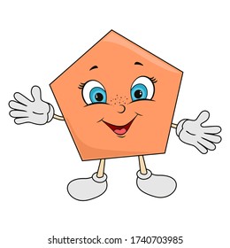 Cartoon geometric shape and shape