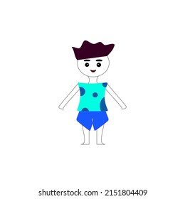 cartoon from geometric shapes on a white background