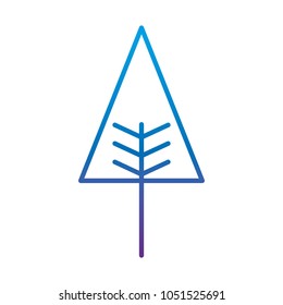cartoon geometric tree nature spring concept