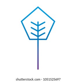 cartoon geometric tree nature spring concept