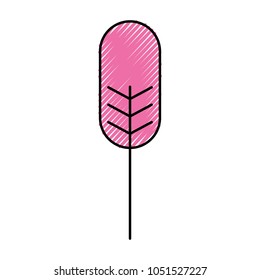 cartoon geometric tree nature spring concept