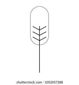 cartoon geometric tree nature spring concept
