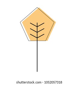Cartoon Geometric Tree Nature Spring Concept Stock Vector (Royalty Free ...